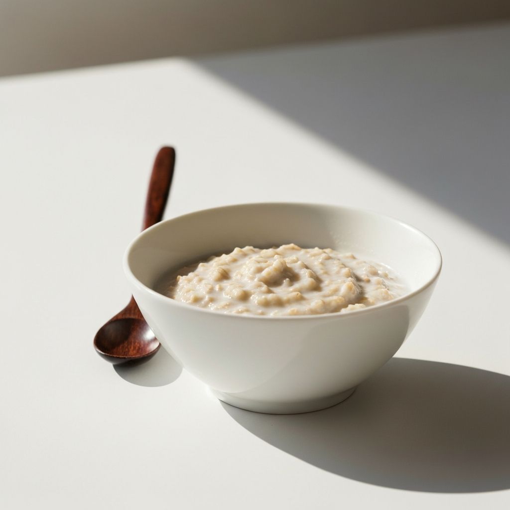 Simple bowl with oatmeal